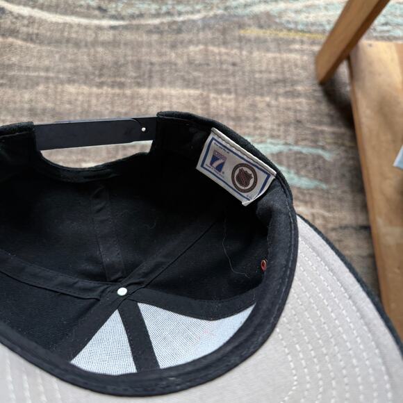 Vintage 90's Logo 7 Black Detroit Red Wings NHL Hockey Snapback Hat Cap Retro - Picture 5 of 5